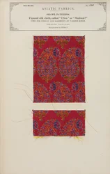 Figured silk cloth sample made in Herat, from The Collection of the Textile Manufacturers of India, by John Forbes Watson, published in 1866