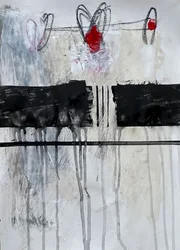 Bold Red Abstract Shapes