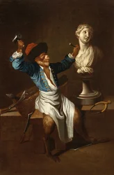 A Monkey as a Sculptor 18th Century