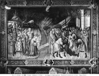 Queen of Sheba Adoring the Cross and Solomon Burying one of the Beams of the Cross