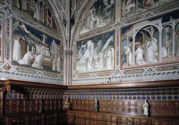 View of the Chapel Castellani (or Sacrament) decorated with frescoes by Agnolo Gaddi, episodes of the life of Saint Anthony the Great