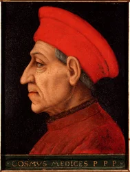 Portrait of Cosimo de Medici, known as Cosimo the Old Medici (1389-1464)