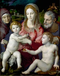 The Holy Family with Saint Anne and Saint John (detail)