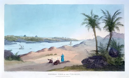 General View of the Pyramids, Egypt, 1820