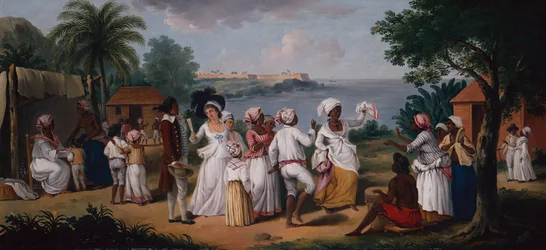 A Dance of Black People on the Island of Dominica, Fort Young Beyond