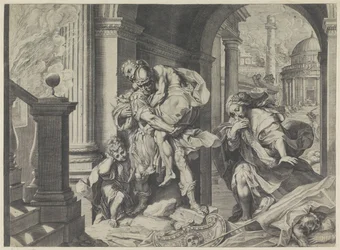 Aeneas Flees with His Family from Troy