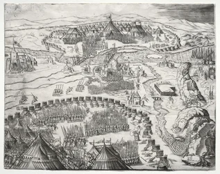 The Position and Camp of the Armies of Charles V and Soliman II, 1532