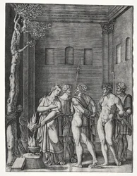 Orestes and Pylades Brought to Iphigenia for Sacrifice