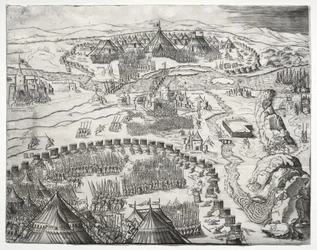 The Position and Camp of the Armies of Charles V and Soliman II