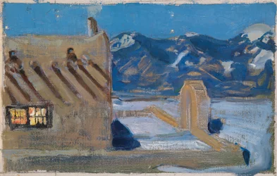 Taos Home in Moonlight