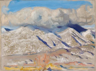 Taos Mountains Shrouded in Clouds