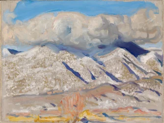 Taos Mountains Shrouded in Clouds