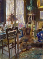 The Studio of Comte Deheaulme de Vallombreuse, 36 Rue Jouffrey, Paris 1888