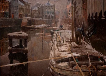 Barges in the Snow