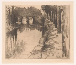 Old Bridge over a Canal in Diksmuide