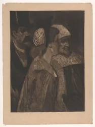 Two Women and a Man with Top Hat (The Three Contemporaries)