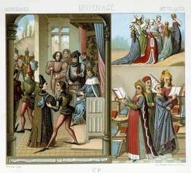 Middle Ages: the royal court, the noble ladies, the educated ladies - in 