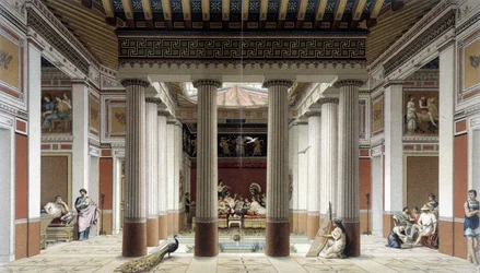 The atrium of a house in Greek antiquity - in 