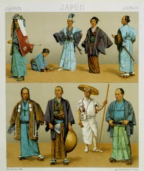 Various traditional Japanese men