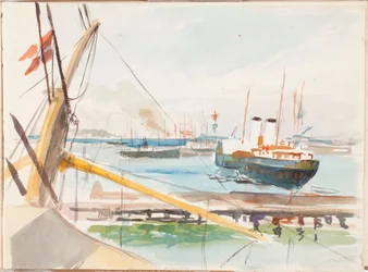 From the Port of Copenhagen, sketch