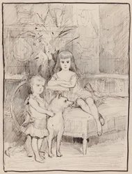 Portrait Study for Michael and Xenia, Children of Tsar Alexander III