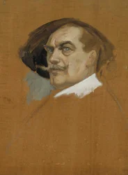 Self-Portrait in a Dress of the 17th Century, Study