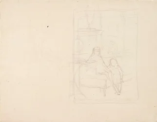 Sketch for Michael and Xenia, Children of Tsar Alexander III