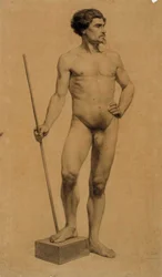 Standing Nude Man, Academy Study
