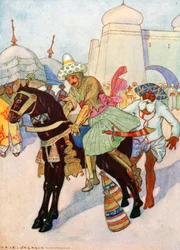 The Enchanted Horse. The Prince Mounted Without the Assistance of the Hindu, Turned the Peg