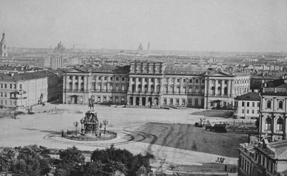 The Mariinsky Palace Marie Palace on the St Isaacs Square in Saint Petersburg