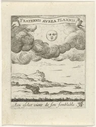 Landscape with Moon (Moralizing Love Emblems, Devises et Emblèmes d