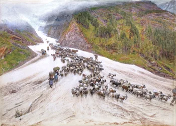 The Goat-Herd in the Swiss Alps