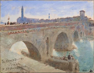 The Roman Bridge, Verona and St Anastatius