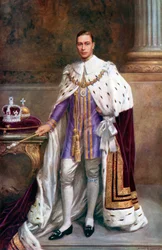 King George VI in coronation robes, 1937.
