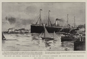 For Queen and Empire, Departure of Part of the Australian Contingent for South Africa from Melbourne