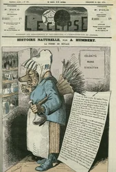 Cartoon of The Housewife, Natural History. Cover in L