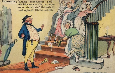 Mr Pickwick offending a group of women