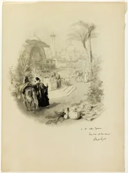 Study for Illustration for Aline, Queen of Golconda