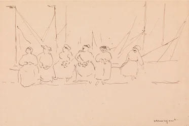 Six Women on a Wharf