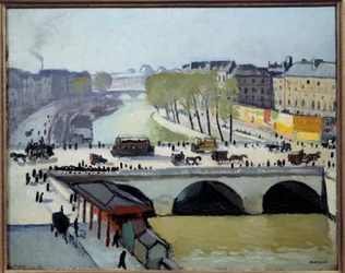 View of the Pont Saint Michel in Paris