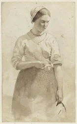 Standing Young Woman