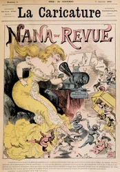 Nana-Revue: Cartoon About Zola and Her Work 