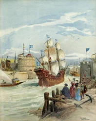 The French Fleet in Le Havre, by Decision of Francois I