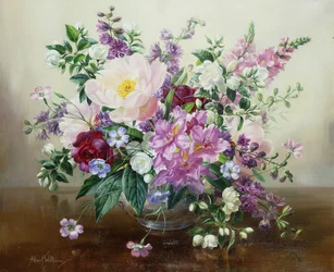 Flowers in a Glass Vase