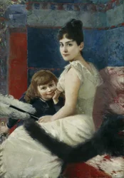 Irene von Keller with Son Balthasar