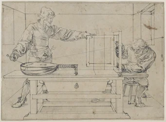A Man Aiming a Lute
