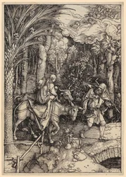 Flight into Egypt, Sheet 14 from the Series "The Life of the Virgin"