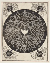 Interlaced Cord Pattern with Heart-Shaped Center