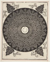Interlaced Cord Pattern with White Medallion