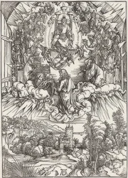 John Before God the Father and the Elders, from the Series of the Apocalypse. 1496